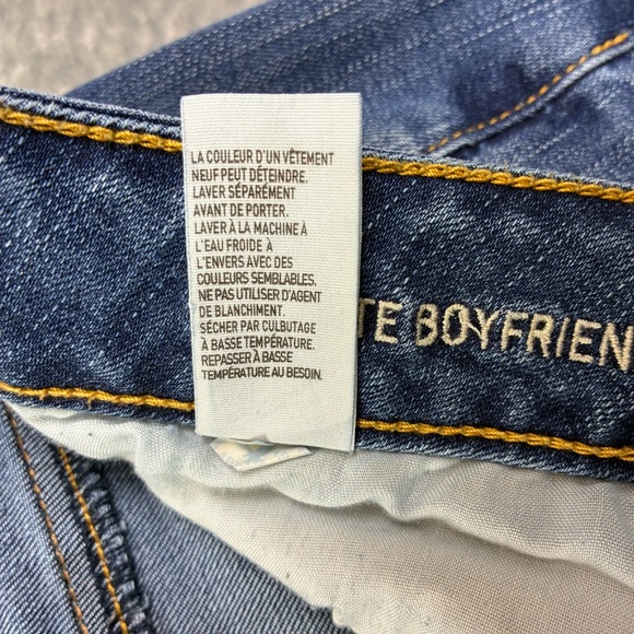 American Eagle Favorite Boyfriend Jeans Womens 12 Regular Mid Rise Wide Leg Blue - Picture 13 of 16